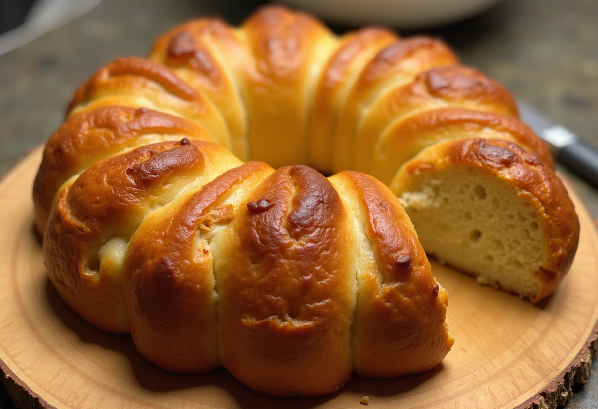 Freshly baked Healthy Sourdough Discard Monkey Bread, golden and fluffy, ready to serve.