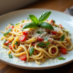 Delicious Spring Veggie Pasta with fresh ingredients, perfect for a springtime meal.