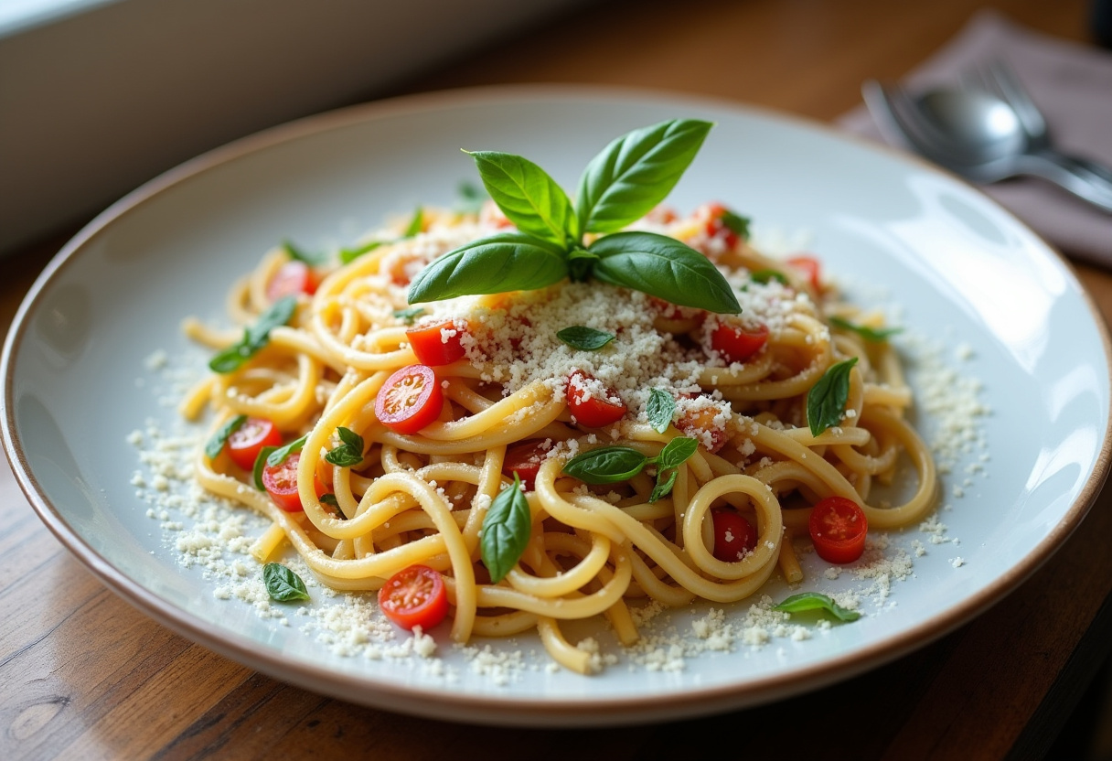 Delicious Spring Veggie Pasta with fresh ingredients, perfect for a springtime meal.